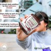 organic beetroot capsules Hand holding beetroot capsules supplement bottle outdoors