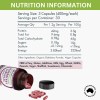 Nutrition information panel for elderberry capsules supplement