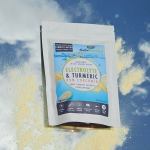 Electrolyte and turmeric powder pouch with lemon flavour