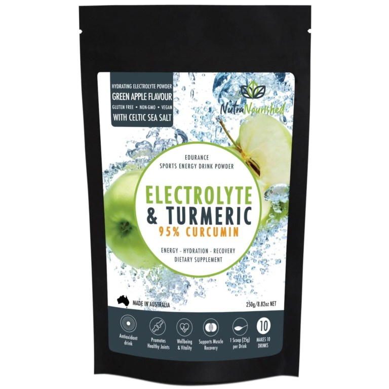 v497 electro curc apple 250g fbm 00.webp Green apple electrolyte and turmeric drink powder pouch