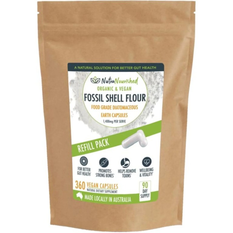 NutraNourished fossil shell flour capsules refill pack