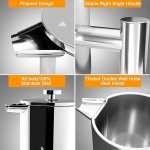 Stainless steel insulated kettle with angled handle