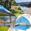 Blue pop-up tent for beach, park, patio