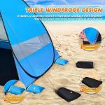 automatic pop up beach tent uv protection portable sunshade shelter outdoor Beach tent with stakes, ropes and sandbags