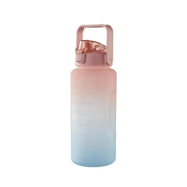 Pink to blue gradient reusable water bottle