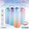 Four gradient 2000ml outdoor sports water bottles