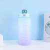 Pastel gradient water bottle with flip lid