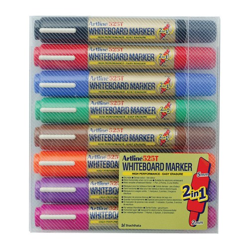 Pack of assorted Artline whiteboard markers