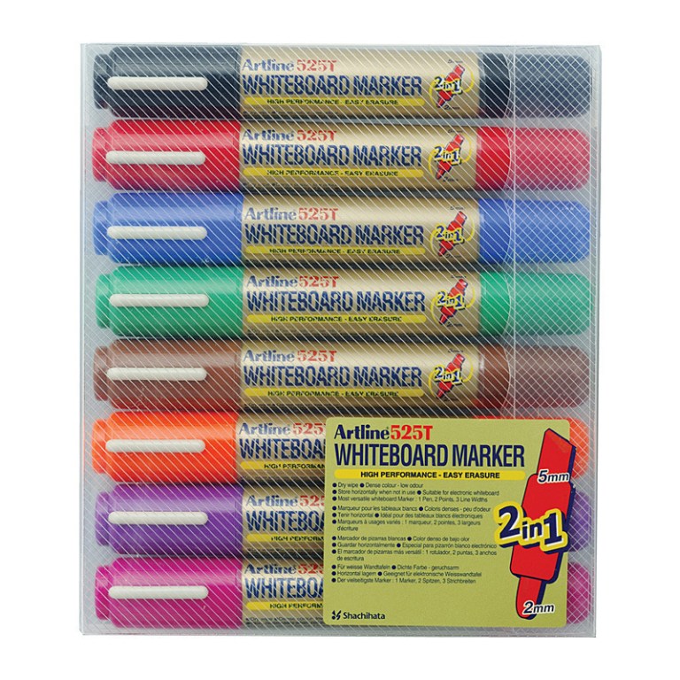 Pack of assorted Artline whiteboard markers