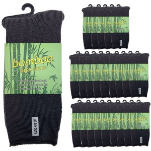 Black bamboo heavy duty work socks multipack