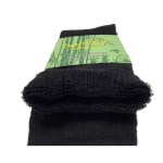 Black bamboo work socks with green label