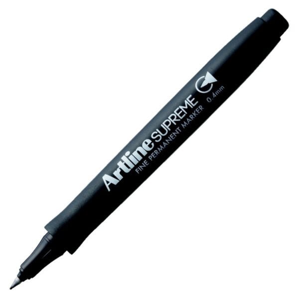 Black Artline Supreme fine permanent marker pen