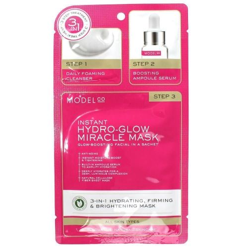 ModelCo Instant Hydro-Glow Miracle Mask sachet packaging