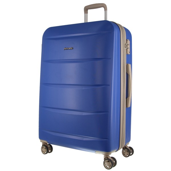 pierre cardin hardshell cabin luggage bag travel carry on tsa 54cm (49l) ocean Blue hard-shell suitcase with spinner wheels