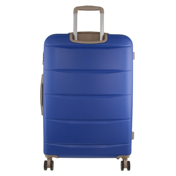 pierre cardin hardshell cabin luggage bag travel carry on tsa 54cm (49l) ocean Blue hard-shell suitcase with telescopic handle and wheels