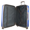 pierre cardin hardshell cabin luggage bag travel carry on tsa 54cm (49l) ocean Open blue hard-shell suitcase with compartments