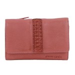 Pink leather Pierre Cardin wallet with braided detail