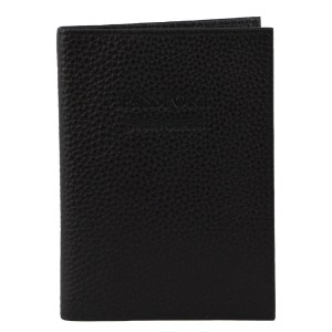 Black textured leather passport holder