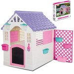 v572 lkch playgarnpk 00.webp Children’s garden playhouse with purple roof and pink accents