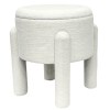 oscar storage stool 23cm Round upholstered stool with four cylindrical legs