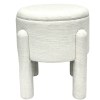 oscar storage stool 23cm Round upholstered stool with cylindrical legs
