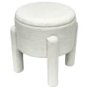oscar storage stool 23cm Round upholstered stool with cylindrical legs