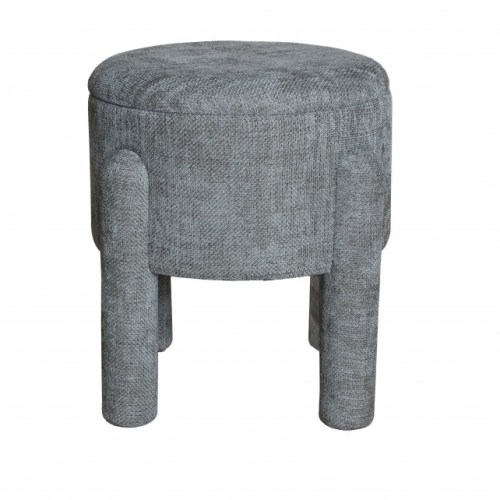 v637 e439178 202603021110 00.jpg Grey upholstered round stool with four legs