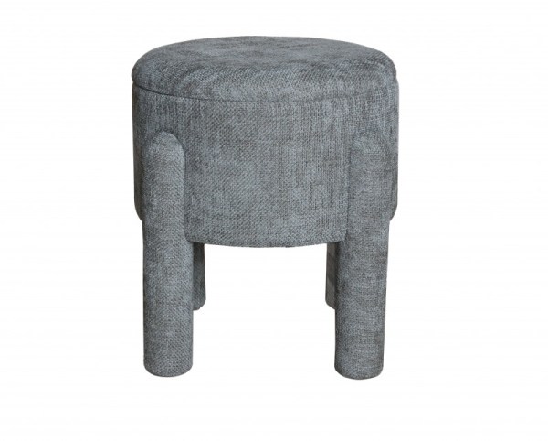 v637 e439178 202603021110 00.jpg Grey upholstered round stool with four legs