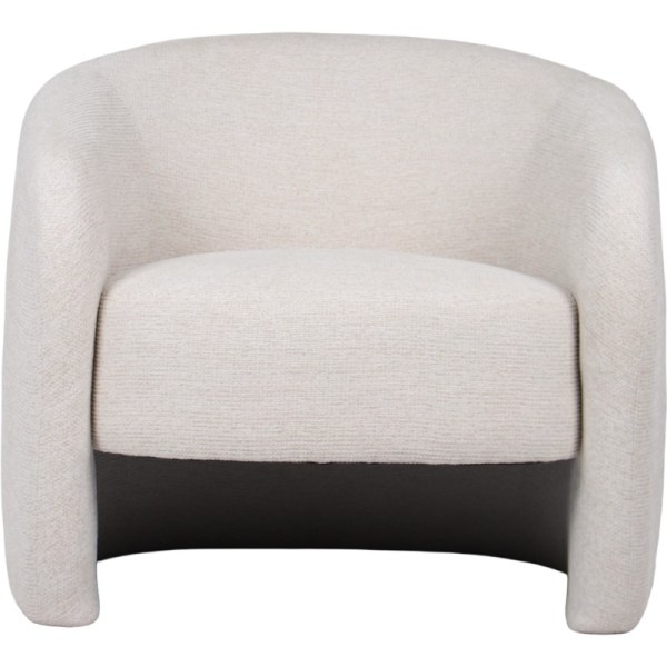 elysian occasional chair 72cm Beige upholstered tub armchair with curved backrest