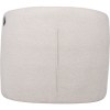 elysian occasional chair 72cm Light beige upholstered cylindrical ottoman with seam detail