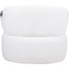 belvedere swivel occasional chair 73cm White textured fabric ottoman stool