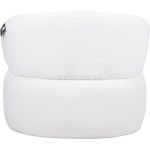 belvedere swivel occasional chair 73cm White textured fabric ottoman stool