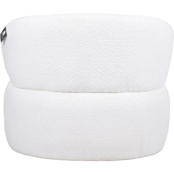 belvedere swivel occasional chair 73cm White textured fabric ottoman stool