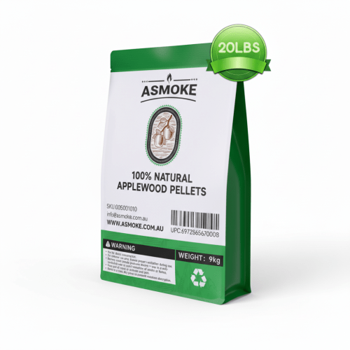 v642 asmoke 95kg of 100 pure applewood pellets 202603032012 00.png Bag of ASMOKE applewood pellets 9kg