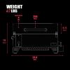 Compact grill dimensions and weight diagram