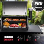 Large pro barbecue smoker with assorted meats