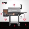 asmoke as660n 2 wood pellet grill silver Pellet grill smoker with labelled dimensions and features