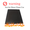 asmoke premium copper & black bbq grill mats (2 pack) non stick ptfe coating, cooking mats| reusable and easy to clean Warning sign not for direct flame use