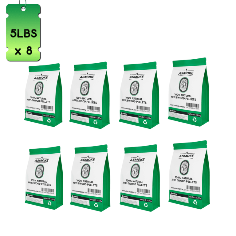 Eight bags of applewood smoking pellets