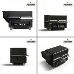 asmoke essential smart portable wood pellet grill & 3pc bbq tool set & 5lb applewood pellets Black ASMOKE compact barbecue grill smoker