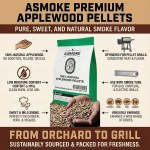 asmoke essential smart portable wood pellet grill & 3pc bbq tool set & 5lb applewood pellets Asmoke premium applewood pellets for pellet grills