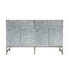 Ornate floral inlay sideboard on brass legs