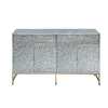 Inlaid floral sideboard with gold metal legs