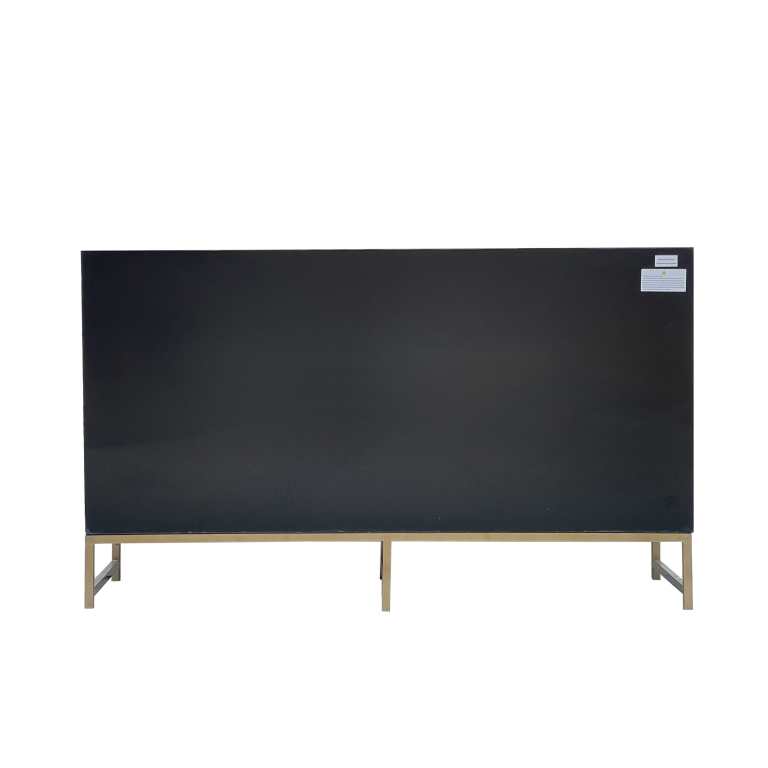 mother of pearl hand made swish sideboard Large black electric heater on metal stand