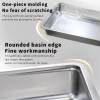 stainless steel enclosed cat litter box top exit pet toilet box w/ litter scoop Stainless steel pet litter tray with rounded edges
