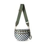 v888 elosung25401 202504281538 00.jpg Green and white checkered crossbody bag with strap
