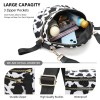 oxford cloth crossbody bag,large capacity shell shaped fanny pack with adjustable strap(green plaid) Cow print crossbody bag with multiple compartments