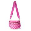 v888 elosung25404 202504281540 00.jpg Pink checkerboard crossbody bag with wide strap