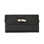 v888 elosung27151 202504281545 00.jpg Black leather wallet with gold clasp