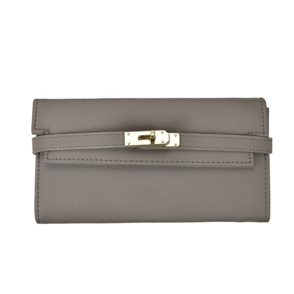 v888 elosung27154 202504281546 00.jpg Grey leather wallet with gold clasp